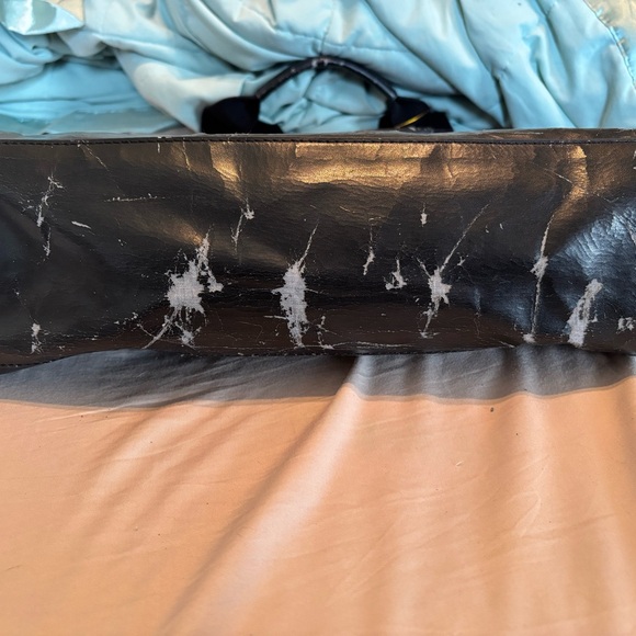 Tory Burch Ella Large Tote - Black Nylon & Patent Leather-Fair Condition/project - Picture 3 of 9